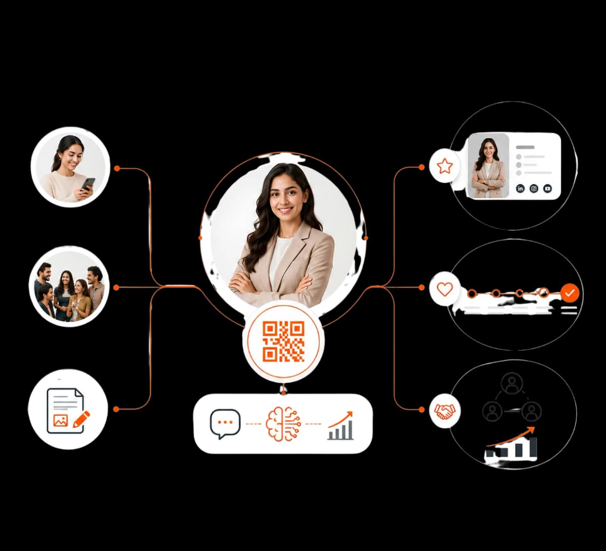 Illustration of a coach growing their practice with an AI team