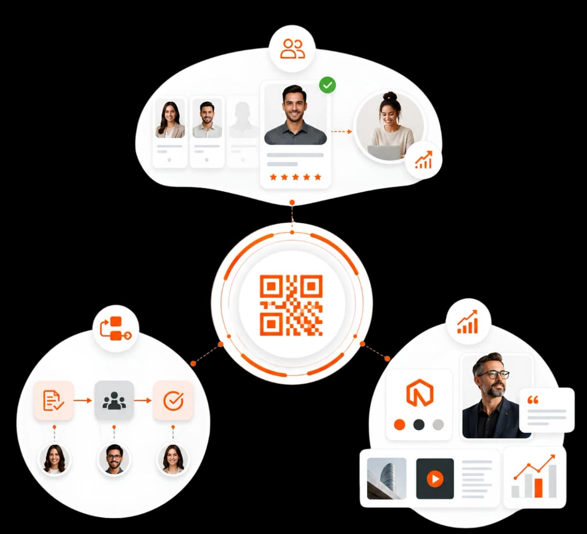 Illustration of an enterprise running on an AI team
