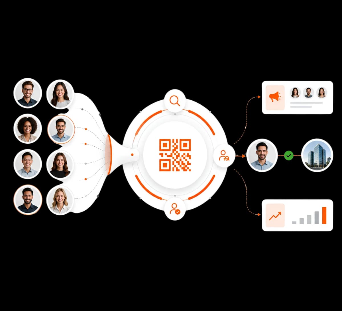 Illustration of a recruiter placing candidates with an AI team