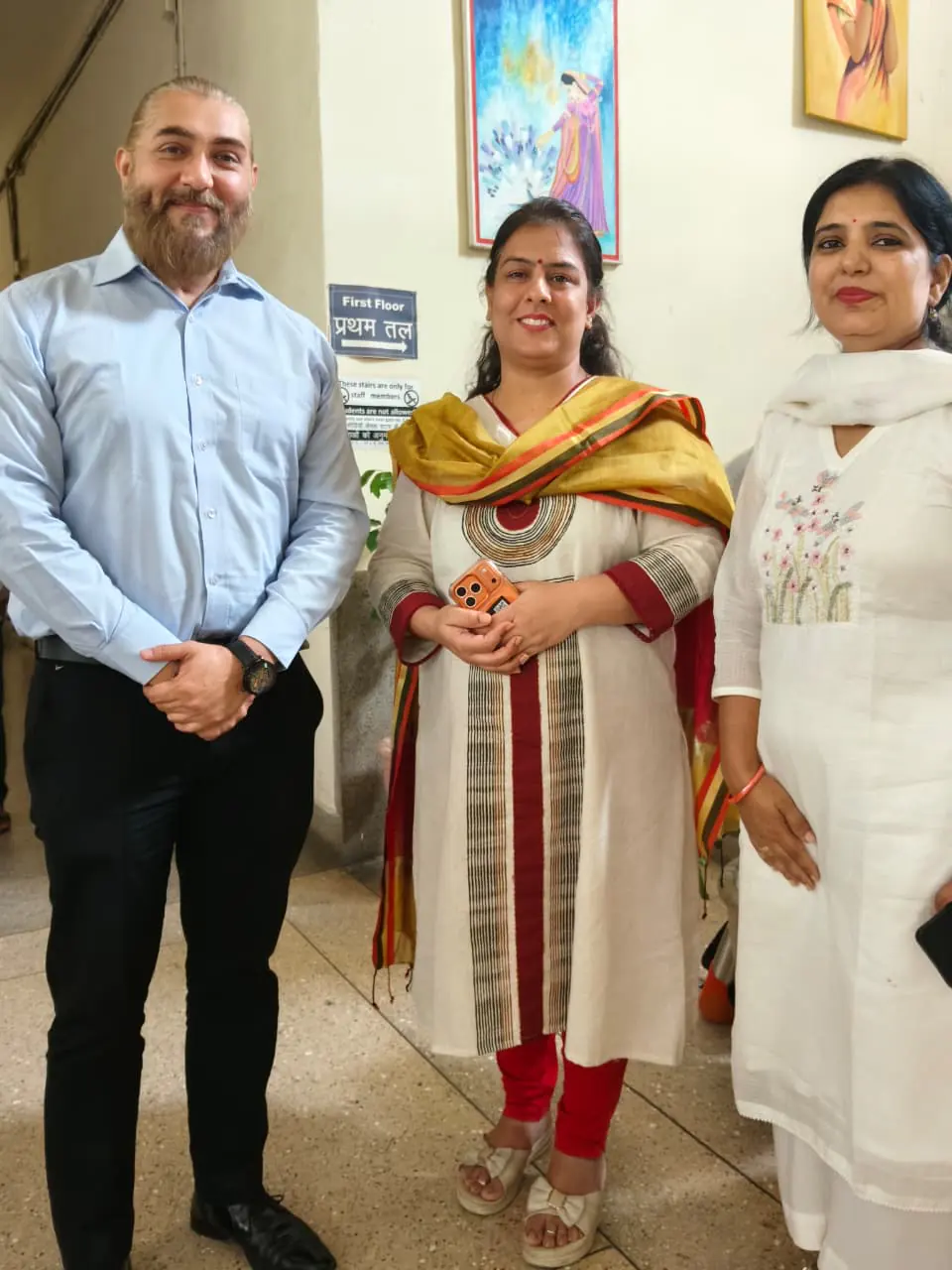 On campus at Kanoria. Kanoria PG Mahila Mahavidyalaya, Jaipur, Rajasthan.