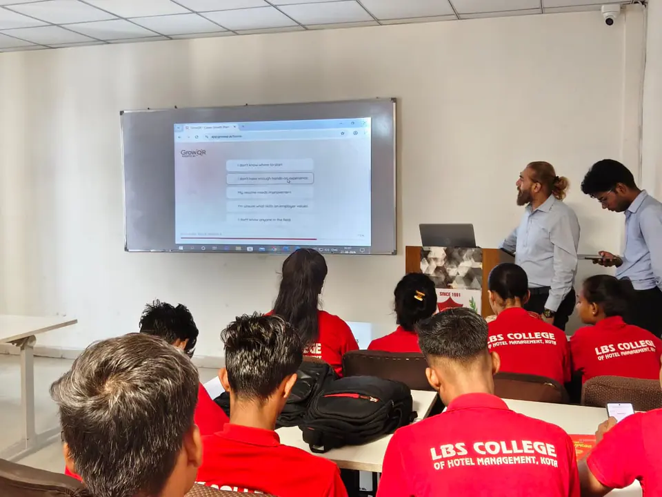 A session under way. LBS College of Hotel Management, Kota, Rajasthan.